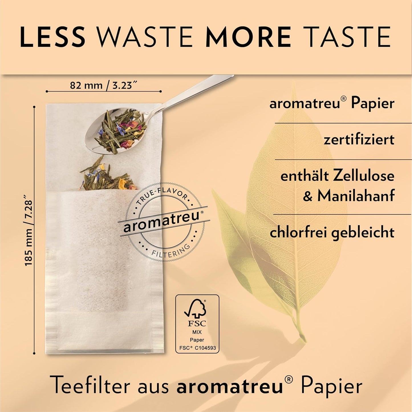 Finum "TEAFLIP" Tea Filters Large 100