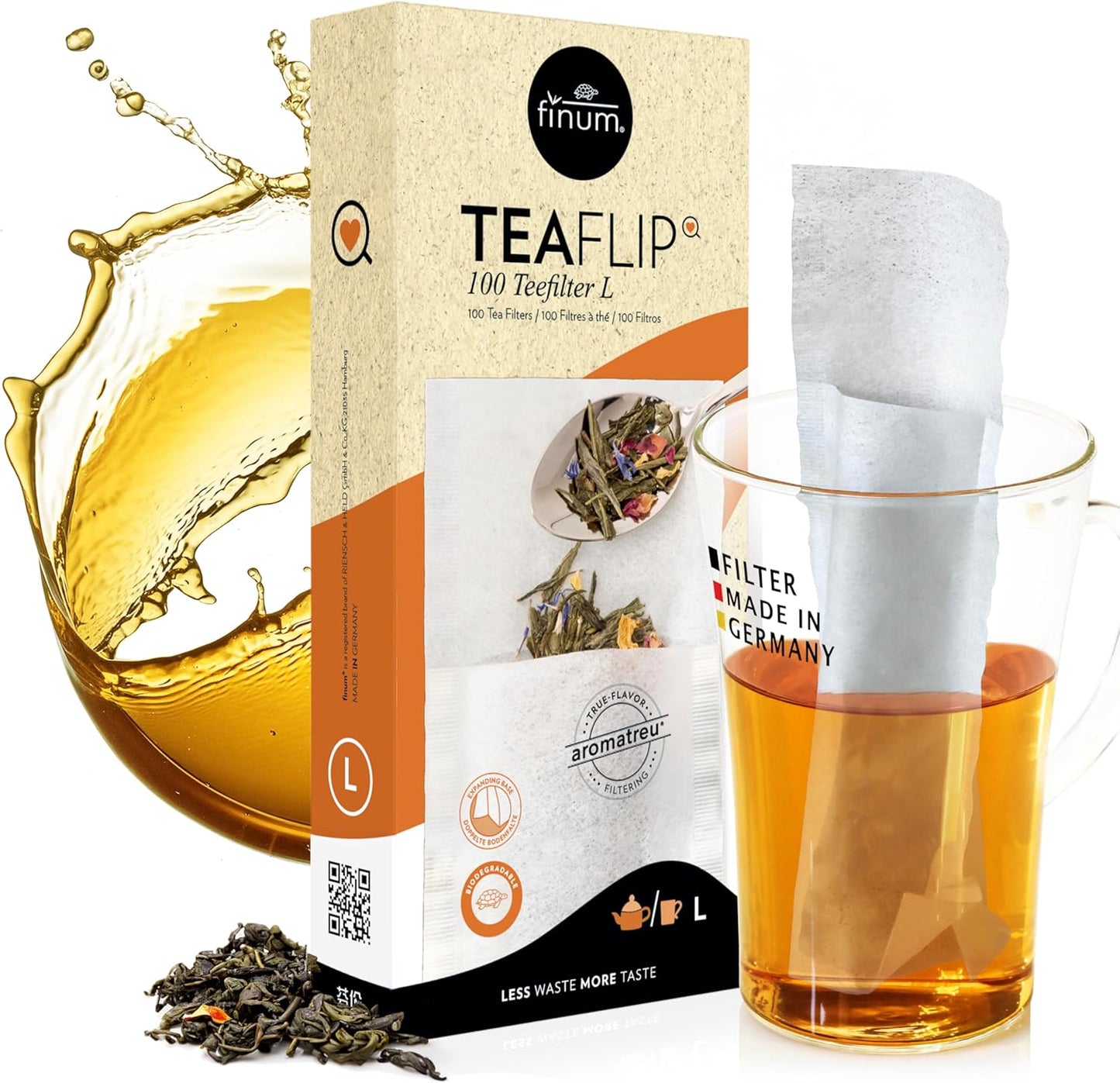 Finum "TEAFLIP" Tea Filters Large 100