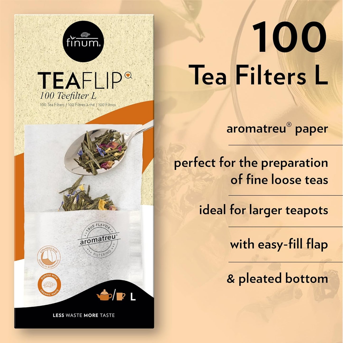 Finum "TEAFLIP" Tea Filters Large 100